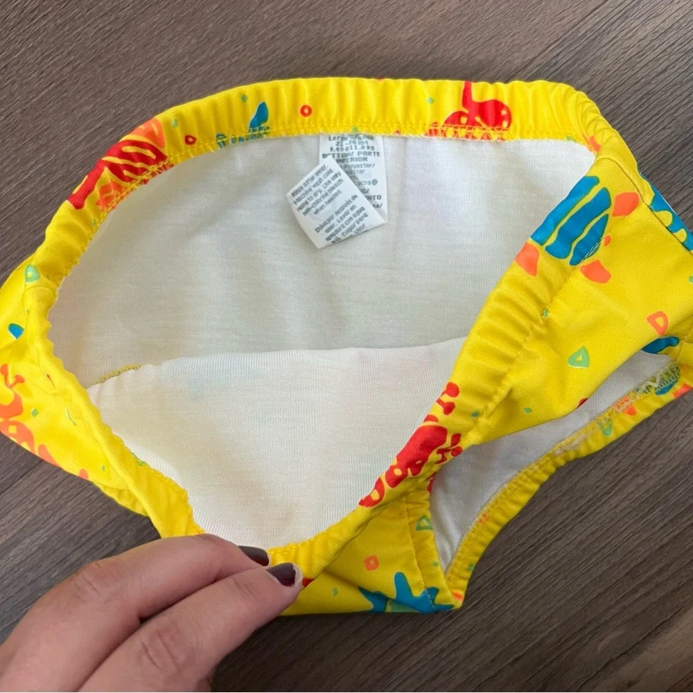 Vintage 90s/Y2K Gerber 2-Pack Swim-pers Swim Diapers Neon Green & Yellow 21-26lb
